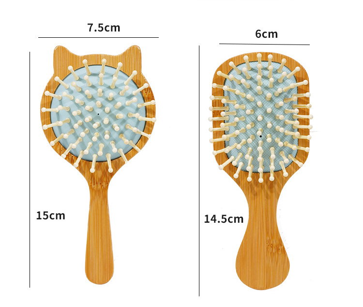 bamboo paddle hair brush for kids size